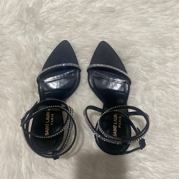 GEORGIA SANDALS IN CREPE SATIN WITH RHINESTONES size 37EU - Picture 6 of 14